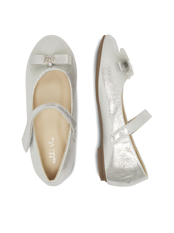 Nelli Blu Nelli Blu Ballerinas CM22063-3 Silberfarben