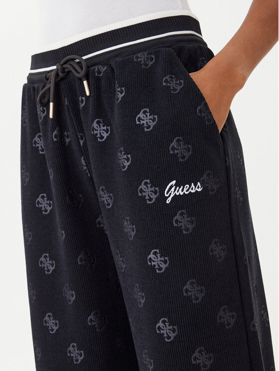 Guess Guess Долнище анцуг V5BB00 K1902 Черен Wide Leg