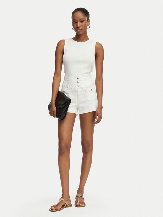 Guess Guess Τζιν σορτσάκια W6GD57 D0853 Λευκό Regular Fit