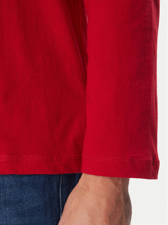 Tommy Hilfiger Tommy Hilfiger S dlhými rukávmi UM0UM04014 Červená Regular Fit