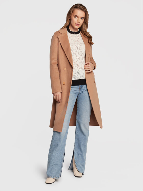 TWINSET TWINSET Wollmantel 222TP2056 Beige Regular Fit