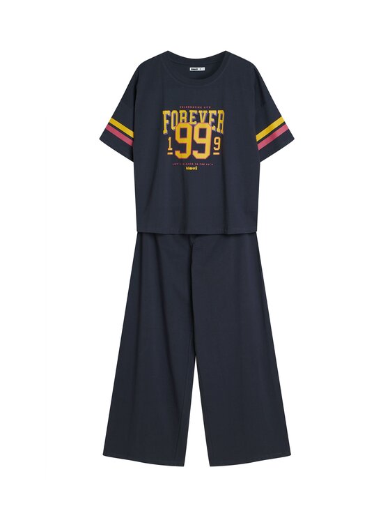 Esotiq Esotiq Piżama 43061 Niebieski Regular Fit