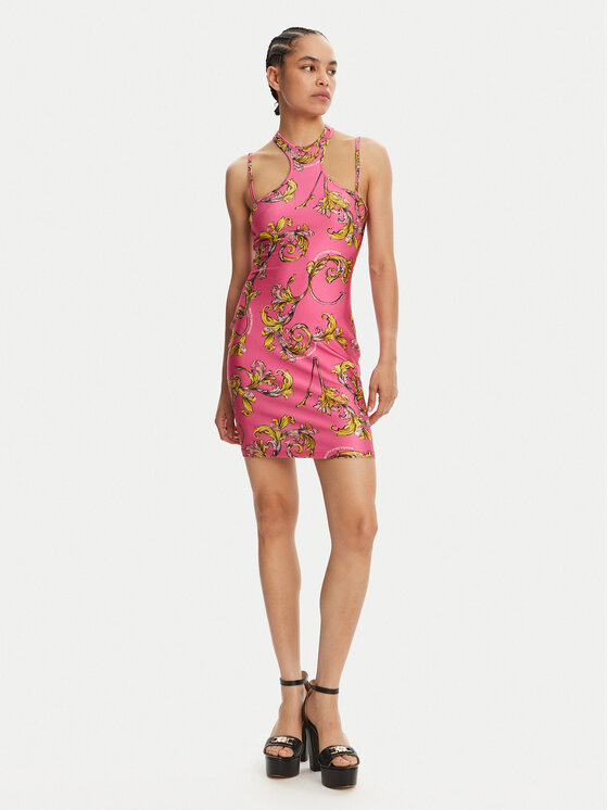 Versace Jeans Couture Versace Jeans Couture Cocktail obleka 78HAO914 Roza Slim Fit