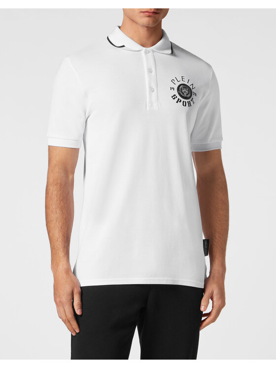 Plein Sport Plein Sport Polo 13033 Biały Slim Fit