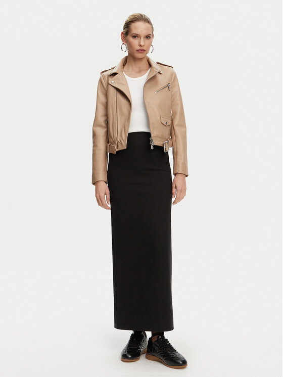 PINKO PINKO Geacă de piele 103897 A21L Bej Regular Fit