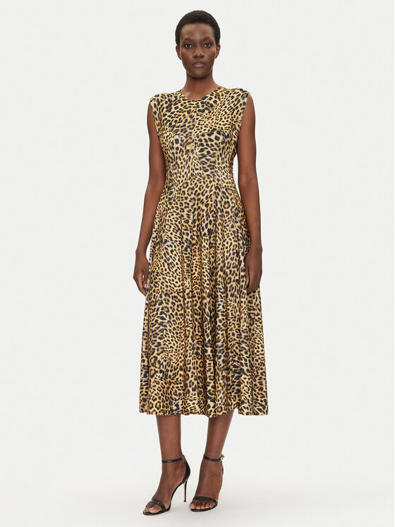 NORMA KAMALI NORMA KAMALI Sukienka codzienna Grace KK4243PL179656 Brązowy Regular Fit