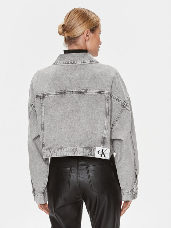 Calvin Klein Jeans Calvin Klein Jeans Kurtka jeansowa J20J222467 Szary Oversize