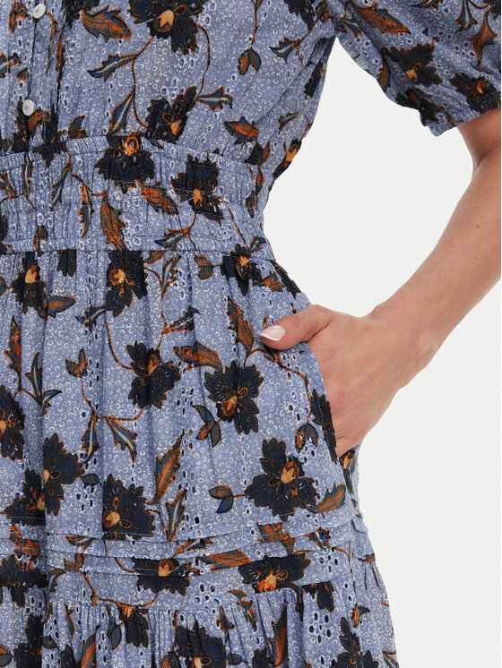 Pepe Jeans Pepe Jeans Sukienka letnia Eva PL953695 Błękitny Regular Fit