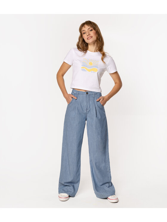 Lee Cooper Lee Cooper Jeansy ARIANA 1946 Niebieski Wide Leg