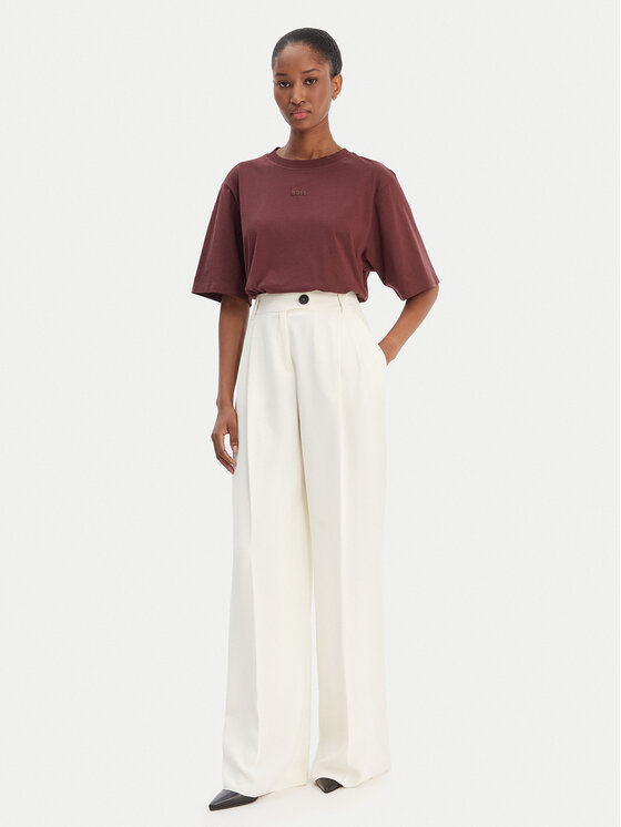 BOSS BOSS Majica Enismall 50523256 Rjava Oversize