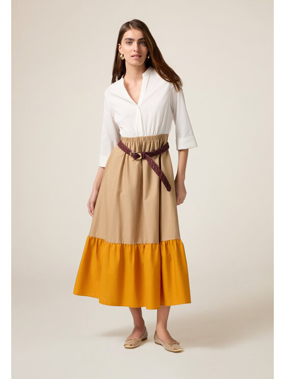 Oltre Oltre Vestito elegante 7700R004808N0S6 Arancione Flared Fit