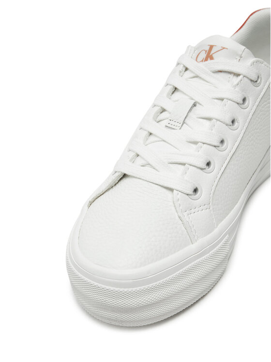 Calvin Klein Jeans Calvin Klein Jeans Snīkeri Bold Vulc Flatf Low Lth Ml YW0YW01669 Balts