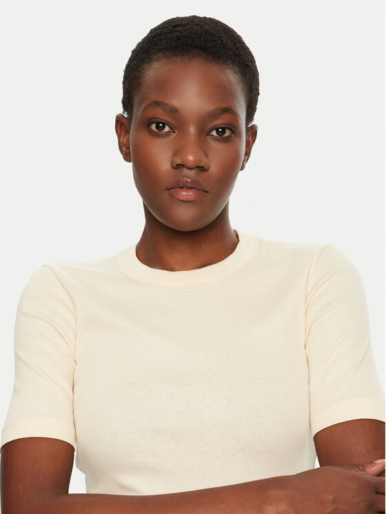 IVY OAK IVY OAK T-Shirt Kristin IO1100X2351 Beżowy Slim Fit