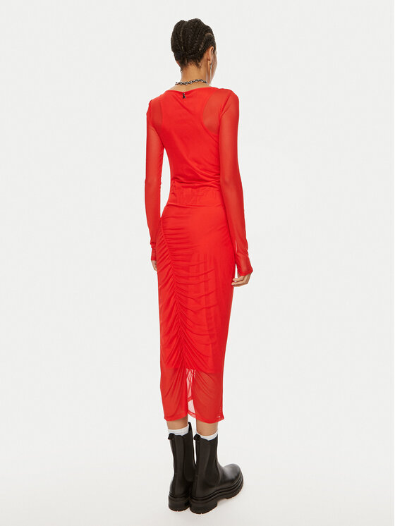 Patrizia Pepe Patrizia Pepe Koktel haljina 8A1344 J149-R835 Crvena Slim Fit