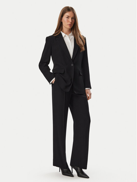 KARL LAGERFELD KARL LAGERFELD Штани з тканини B4W10063 Чорний Regular Fit