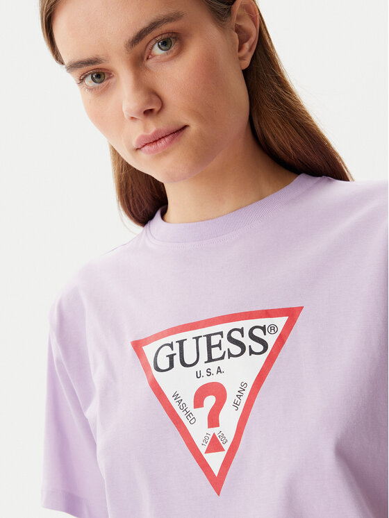 Guess Jeans Guess Jeans T-krekls W4YI73 K8HM0 Violets Boxy Fit