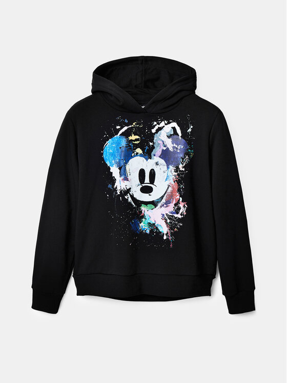 Desigual Desigual Džemperis ar kapuci 23SWSK35 Melns Loose Fit