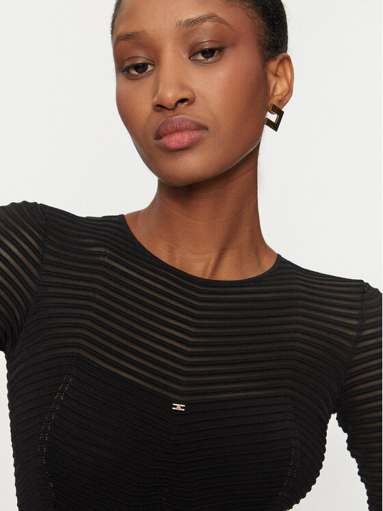 Elisabetta Franchi Elisabetta Franchi Bodi BK-64B-46E2 Črna Slim Fit