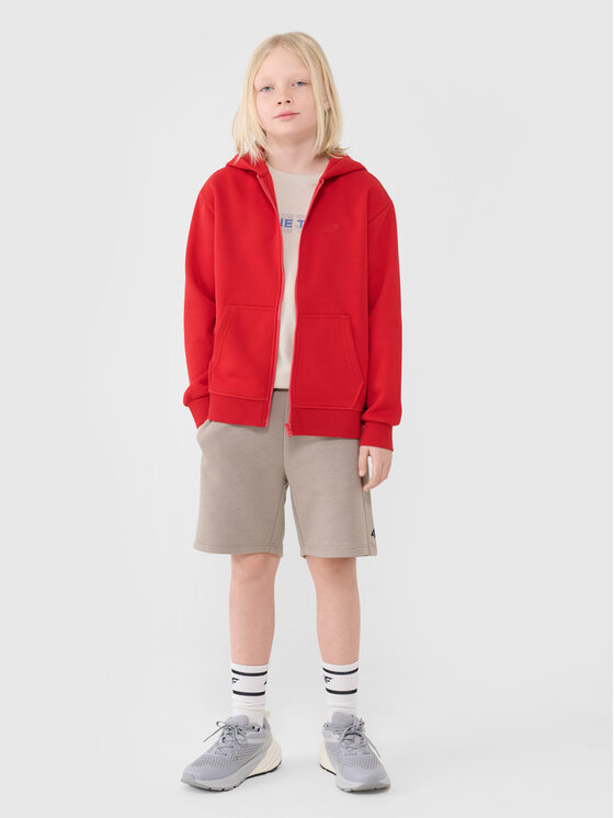4F 4F Bluza BASIC+ Czerwony Oversize
