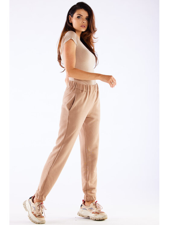 Infinite You Infinite You Spodnie damskie M275 Beżowy Basic Fit