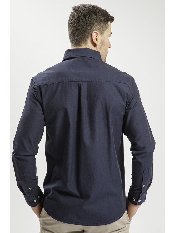 Cross Jeans Cross Jeans Koszula 35253-001 Granatowy Regular Fit