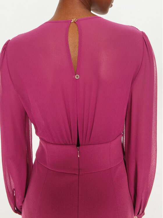 Rinascimento Rinascimento Rochie cocktail CFC0120006003 Vișiniu Regular Fit
