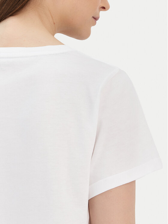 Tommy Hilfiger Tommy Hilfiger Tricou UW0UW04525 Alb Relaxed Fit
