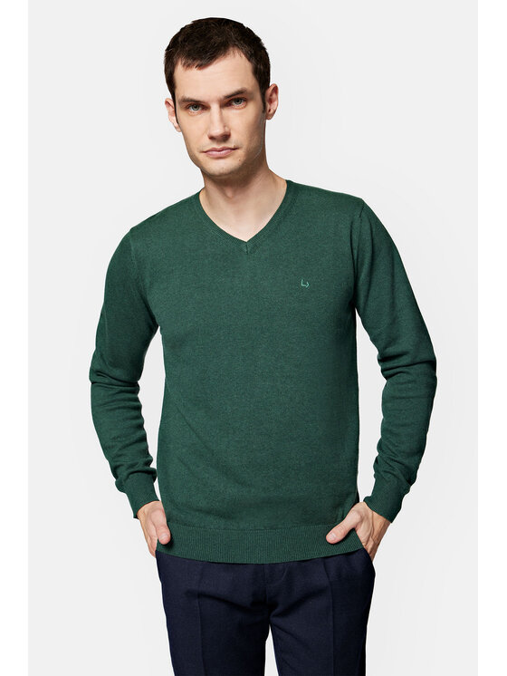 Lancerto Lancerto Sweter Anthony SW073223000050 Zielony Regular Fit