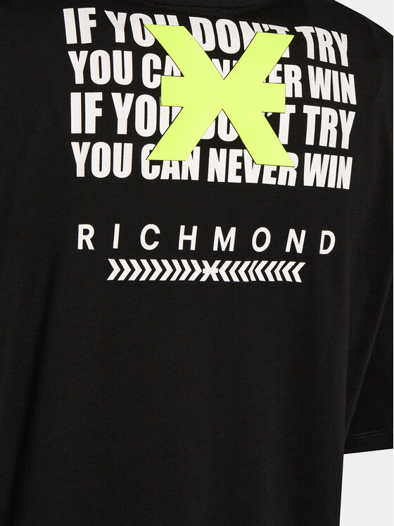 Richmond X Richmond X T-Shirt Hugly UMP24059TS Czarny Regular Fit