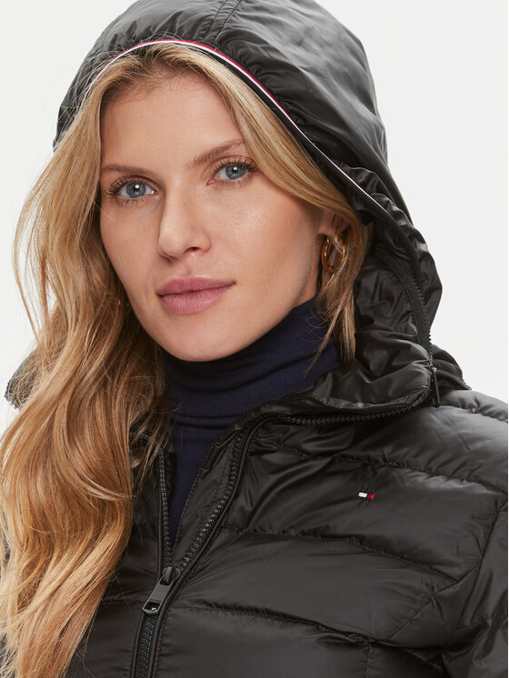 Tommy Hilfiger Tommy Hilfiger Зимно яке Global Stripe WW0WW39863 Черен Regular Fit