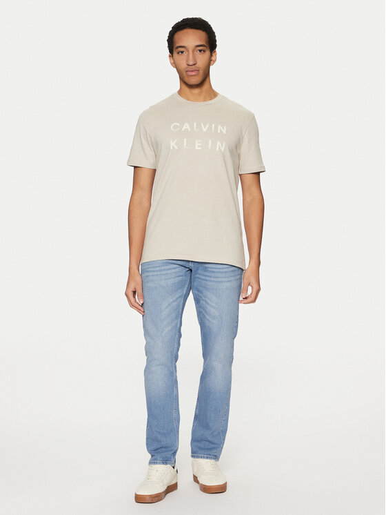 Calvin Klein Calvin Klein T-särk K10K114156 Beež Regular Fit