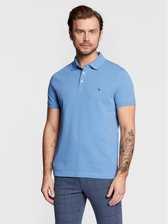 Tommy Hilfiger Tommy Hilfiger Polo särk 1985 MW0MW17771 Sinine Slim Fit