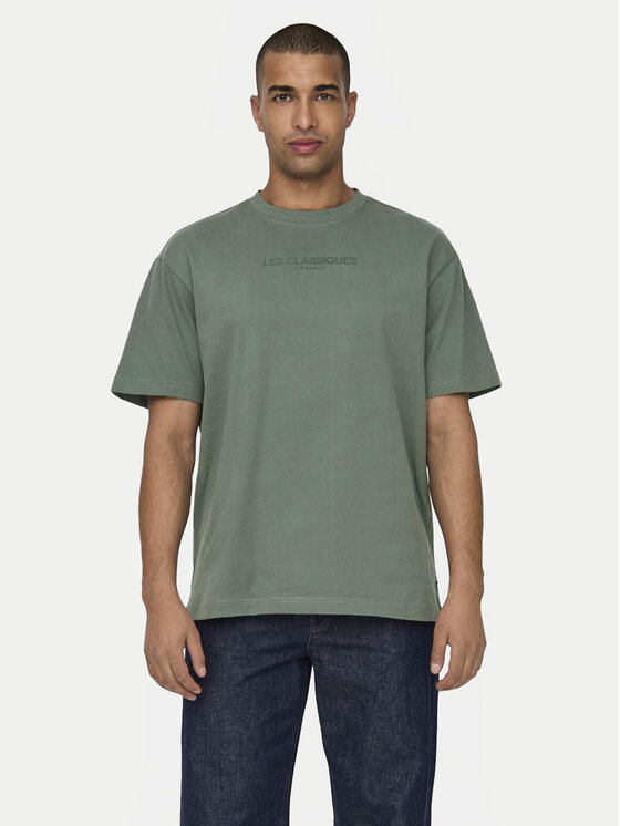 Only & Sons T-shirt 22028766 Zelena Relaxed Fit