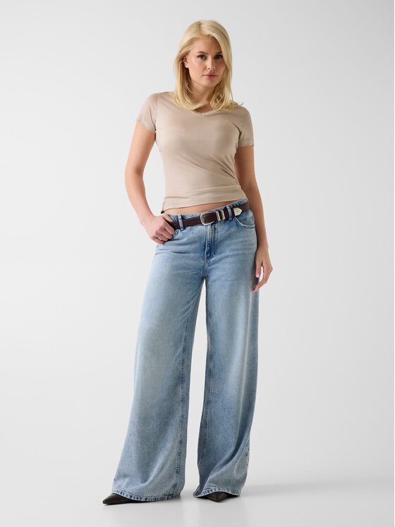 Guess Guess Τοπ 172819 Μπεζ Classic Fit