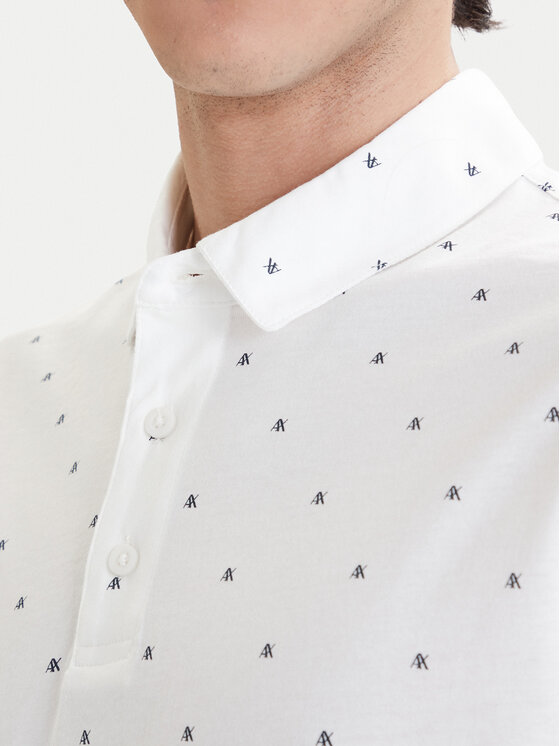 Armani Exchange Armani Exchange Polo marškinėliai XM000735 AF10356 F0198 Balta Regular Fit