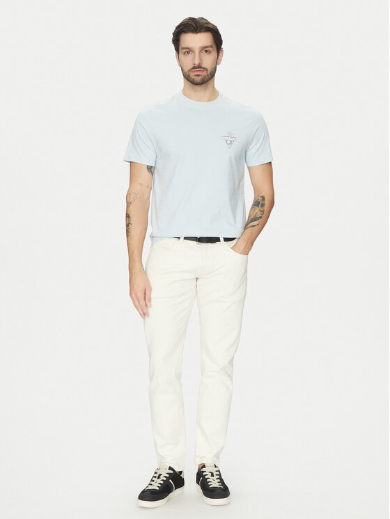 Guess Jeans Guess Jeans Marškinėliai M5GI55 K8FQ4 Žydra Regular Fit