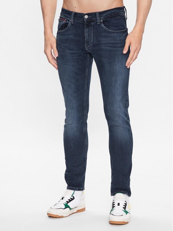 Tommy Jeans Jeans hlače Scanton DM0DM16635 Modra Slim Fit