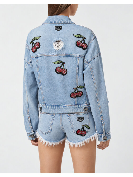 PHILIPP PLEIN PHILIPP PLEIN Kurtka jeansowa 31763 Niebieski Regular Fit