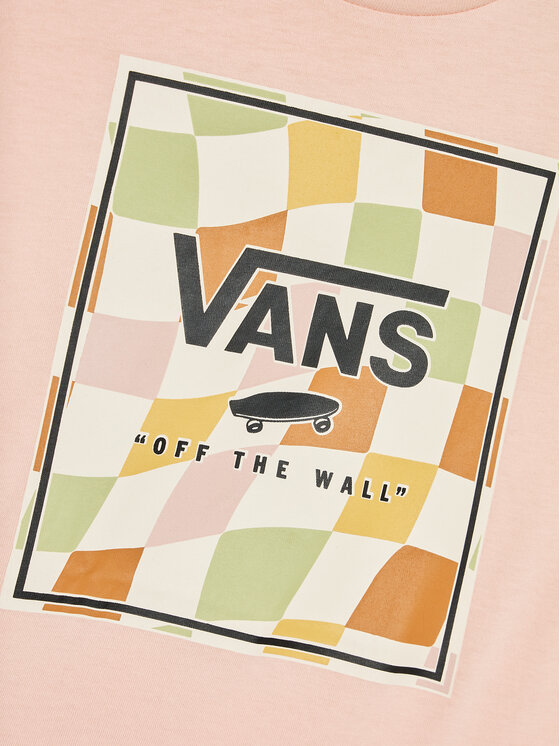 Vans Vans Marškinėliai Checker Box Crew VN000795 Rožinė Regular Fit