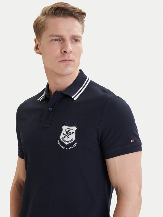 Tommy Hilfiger Tommy Hilfiger Polo särk Badge MW0MW43061 Tumesinine Regular Fit