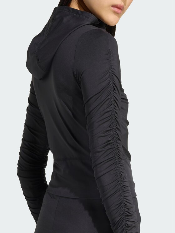 adidas adidas Bluza Ruched Czarny Slim Fit