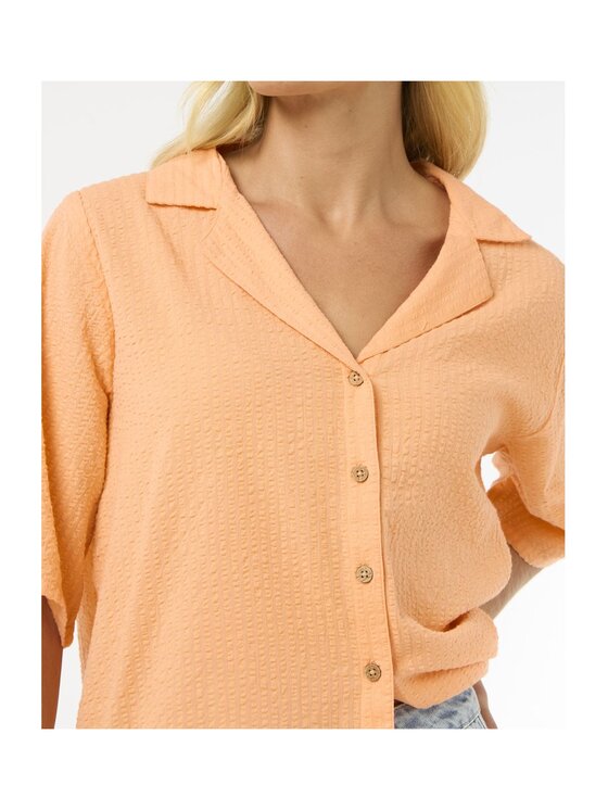 Rip Curl Rip Curl Koszula Cala Vadella Textured Shirt Pomarańczowy Relaxed Fit