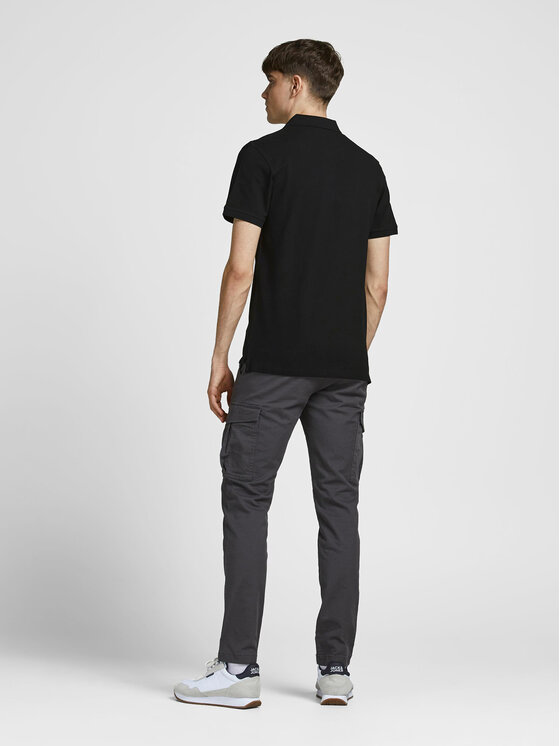 Jack & Jones Jack & Jones Polo Paulos 12136668 Czarny Slim Fit