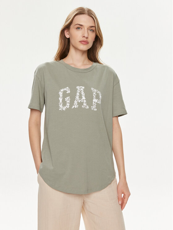 Gap T-krekls 875093-00 Zaļš Relaxed Fit