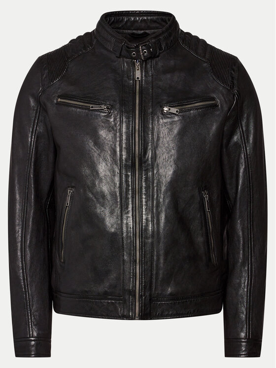 Serge Pariente Serge Pariente Lederjacke Maciej Schwarz Regular Fit