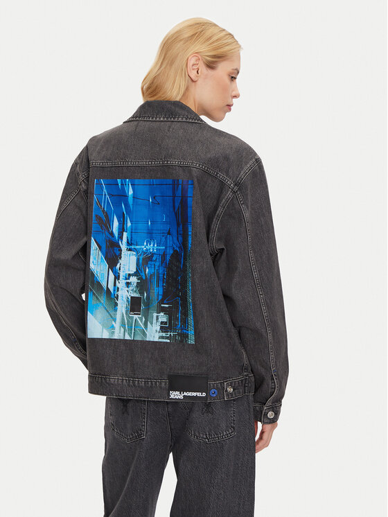 Karl Lagerfeld Jeans Karl Lagerfeld Jeans Джинсова куртка 246J1401 Сірий Relaxed Fit