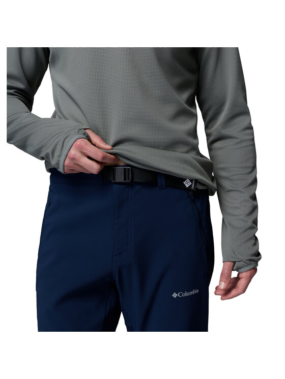 Columbia Columbia Spodnie outdoor Essential Hike Brushed Back Pant Granatowy Regular Fit