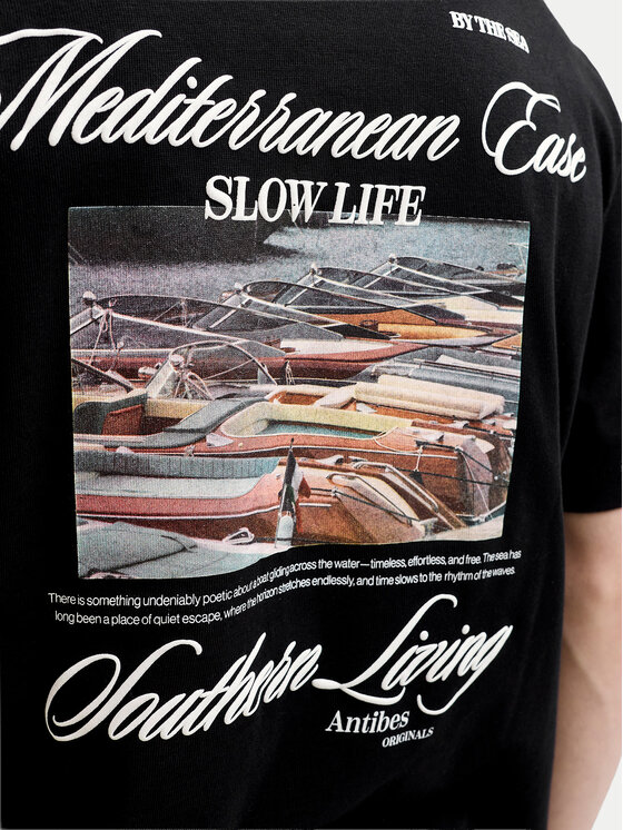 Jack & Jones Jack & Jones Marškinėliai Cassis 12295050 Juoda Regular Fit