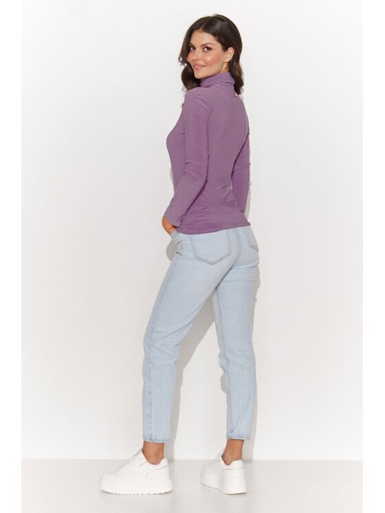 Numinou Numinou Bluzka NU460 Fioletowy Classic Fit