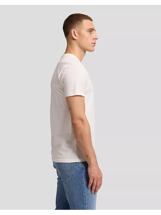 Lee Lee T-Shirt POCKET TEE Biały Regular Fit